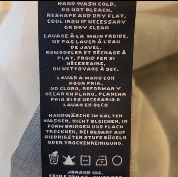 J Brand Chambray Denim Front Sheer Back Wishful Camisole Tank Top, XS - Picture 11 of 11